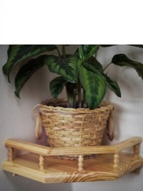 S&s ~  Solid Pine Gallery Shelf, 11-3/4" x 11-3/4" Brand New